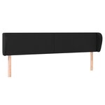 vidaXL Tête de lit avec oreilles Noir 183x23x78/88 cm Similicuir