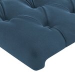 vidaXL Tête de lit à LED Bleu foncé 147x16x118/128 cm Velours