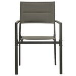 vidaXL Chaises de jardin lot de 2 Textilène acier Gris et anthracite