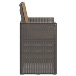 vidaXL Chaises de jardin salle à manger 2 Pièces Gris clair et Taupe PP