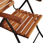 vidaXL Chaises inclinables de jardin 2 Pièces Bois solide d'acacia