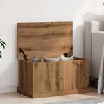 vidaXL Boîtes de rangement chêne artisanal 70x40x38 cm bois ingénierie