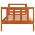 vidaXL Cadre de lit avec tête de lit sans matelas cire marron 90x190cm