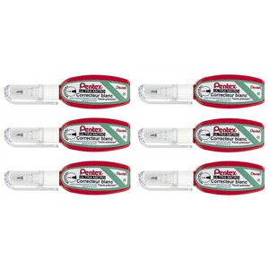 Correcteur Liquide Pentex Pocket ZL103-WF Haute précision 4 2ml Blanc x 6 PENTEL