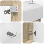 vidaXL Meuble de salle de bain avec robinet Chêne Sonoma