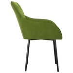 vidaXL Chaises à manger lot de 2 Vert clair Velours