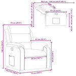 vidaXL Fauteuil inclinable Noir Similicuir