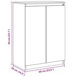vidaXL Buffet Blanc 60x36x84 cm Bois de pin massif