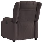 vidaXL Fauteuil de massage inclinable électrique Marron foncé Tissu