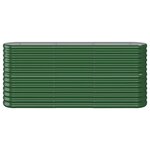 vidaXL Lit surélevé de jardin Acier galvanisé 152x40x68 cm Vert