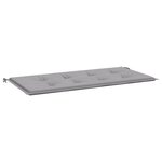 vidaXL Coussin de banc de jardin gris 120x50x4 cm tissu oxford