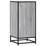vidaXL Buffet sonoma gris 35 5x35x76 cm bois d'ingénierie et métal