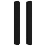 vidaXL Tête de lit avec oreilles Noir 203x16x118/128 cm Tissu