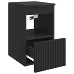 vidaXL Armoire de salle de bain Noir 30 x 35 x 50 cm Bois d'ingénierie