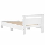 vidaXL Cadre de lit sans matelas avec lumières LED blanc 75x190 cm