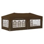vidaXL Tente de fête pop-up 575 x 288 x 245 cm Taupe Tissu Oxford