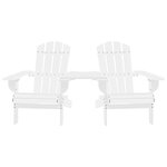 vidaXL Chaises de jardin Adirondack avec table bois de sapin blanc