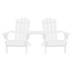 vidaXL Chaises de jardin Adirondack avec table bois de sapin blanc