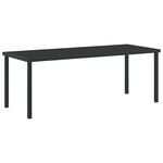 vidaXL Table de Jardin Noir 200 x 80 x 73 cm Teck massif