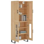 vidaXL Buffet haut Chêne sonoma 69 5x34x180 cm Bois d'ingénierie