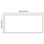 vidaXL Coureur de Tapis MARSA Noir 50 x 100 cm Polyester et PVC