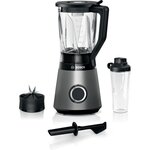 Bosch blender vitapower revêtement métallique - 1200w - 30.000 trs/min - 2 vitesses + turbo - bol mixeur 2 l - 4 lames amovibles