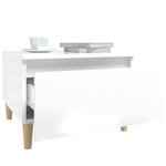 vidaXL Tables d'appoint 2Pièces Blanc brillant 50x46x35cm Bois ingénierie