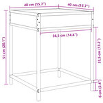 vidaXL Table de chevet avec LED infini sonoma gris 40x40x51 cm