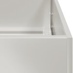vidaXL Jardinière 80x80x30 cm acier inoxydable