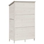 vidaXL Abri de jardin Blanc 106 x 56 x 176 5 cm Bois de Sapin Massif