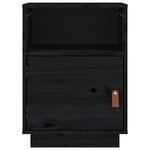 vidaXL Tables de chevet 2 Pièces Noir 40x34x55 cm Bois de pin massif