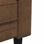 vidaXL Canapé Chesterfield 2 places marron tissu