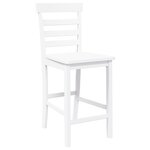 VidaXL Tabourets de bar 2 Pièces blanc bois massif d'hévéa