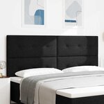 Tête de lit vidaXL Bouton capitonné Noir 200 cm Tissu