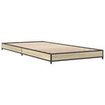 vidaXL Cadre de lit chêne sonoma 90x190 cm bois d'ingénierie et métal