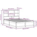 vidaXL Cadre de lit sans matelas 160x200 cm bois massif de pin