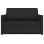 vidaXL Canapé-Lit Noir 124 x 71 x 78 cm tissu