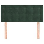 vidaXL Tête de lit Vert foncé 90x5x78/88 cm Velours