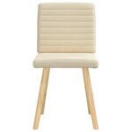 vidaXL Chaises à manger lot de 2 crème tissu