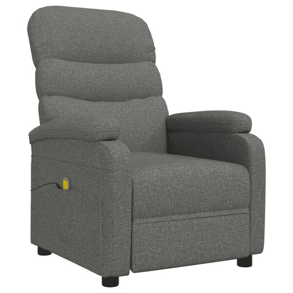 vidaXL Fauteuil de massage Gris foncé Tissu