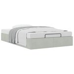vidaXL Cadre de lit ottoman sans matelas gris clair 120x190 cm velours