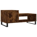 vidaXL Table basse Chêne fumé 100x50x45 cm Bois d'ingénierie