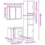 vidaXL Ensemble de meubles de salle de bain 3 Pièces Chêne marron