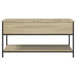 vidaXL Table basse chêne sonoma 100x50x50cm bois d'ingénierie et métal