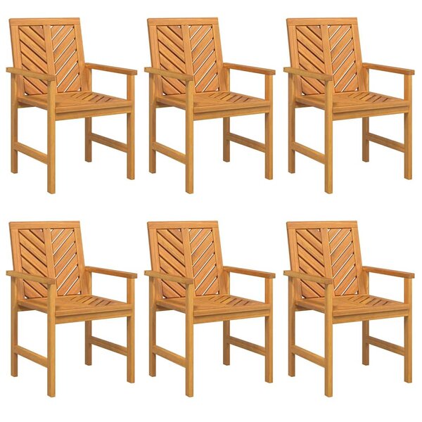 vidaXL Chaises de jardin 6 Pièces Marron 59 x 62.5 x 89 cm