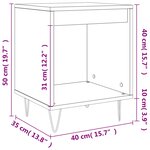 vidaXL Table de chevet sonoma gris 40x35x50 cm bois d’ingénierie