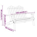 vidaXL Banc de jardin Adirondack 126 cm bois massif d'acacia