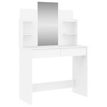 vidaXL Coiffeuse avec miroir blanc 96x39x142 cm