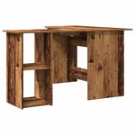 vidaXL Bureau d'angle vieux bois 120x140x75 cm bois d'ingénierie