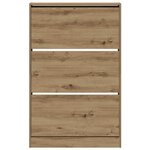 vidaXL Cabinet à chaussures Chêne artisanal 80 x 21 x 125 5 cm